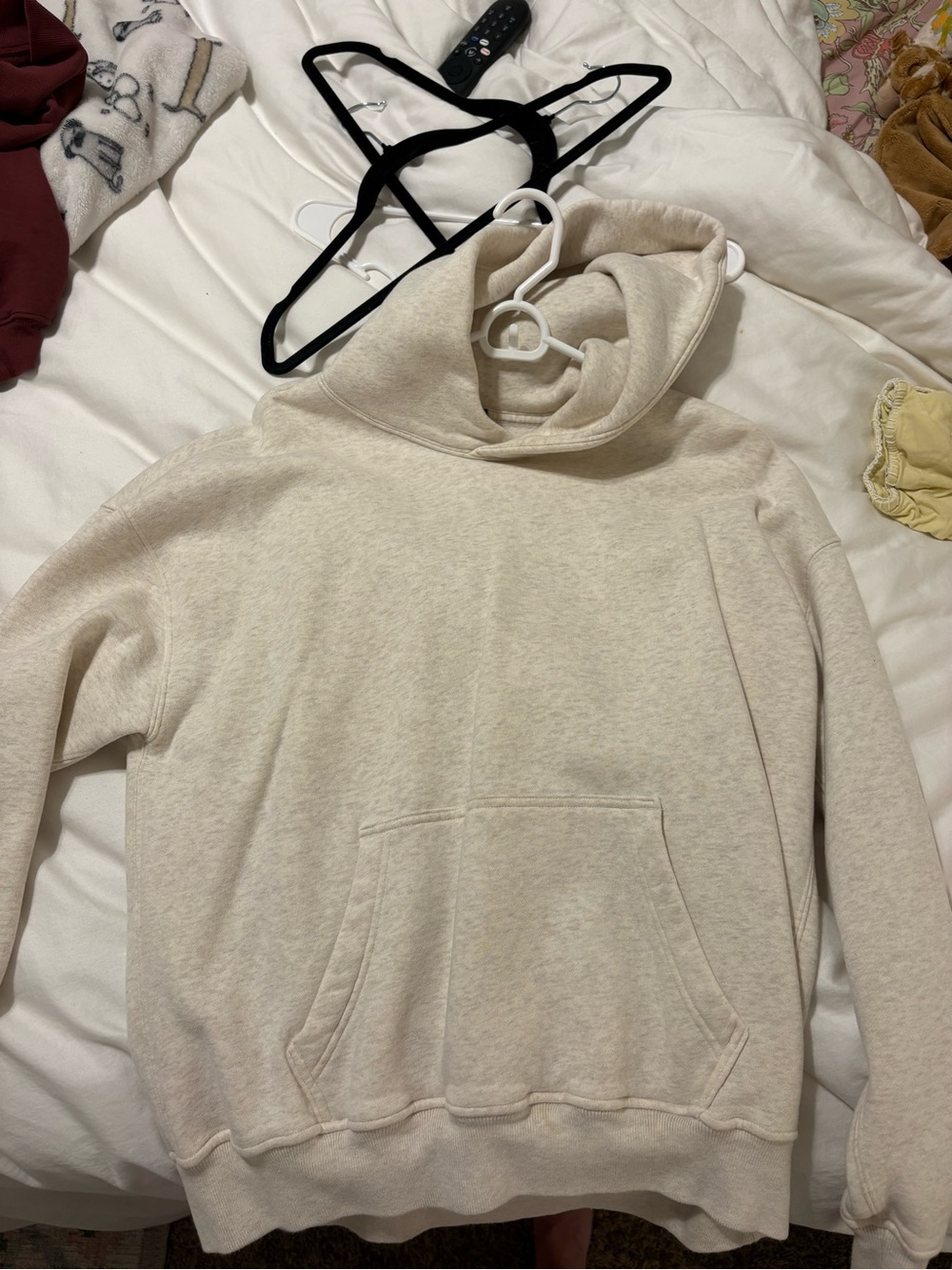 Abercrombie & Fitch Cream Hooded Sweatshirt
